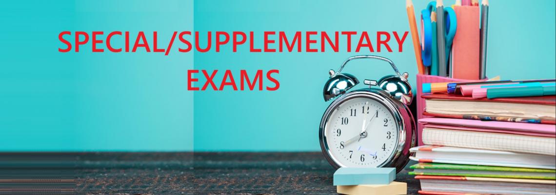 APPLICATION FOR REGISTRATION OF SPECIAL/SUPPLEMENTARY EXAMINATIONS-2025/2026 ACADEMIC YEAR